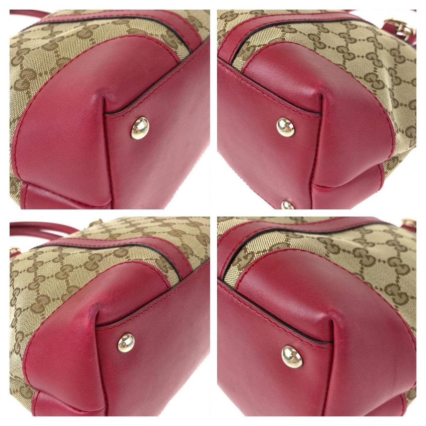 Gucci GG Canvas Lovely Tote Bag Red