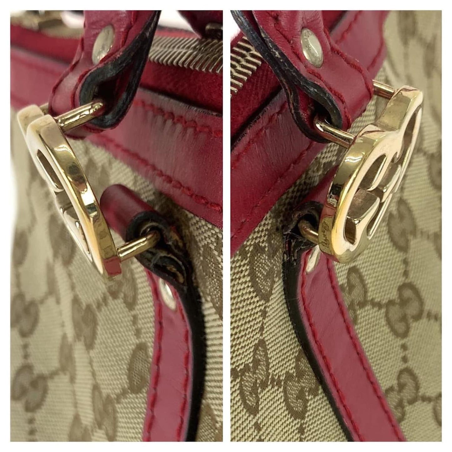 Gucci GG Canvas Lovely Tote Bag Red
