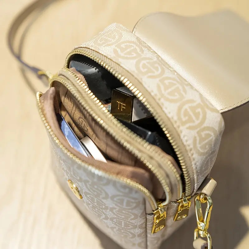 Women's Fashion Leather Crossbody Phone Bag – Small Shoulder Handbag & Wallet Combo