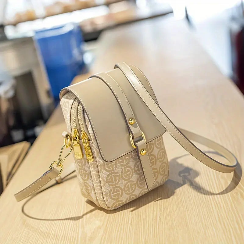 Women's Fashion Leather Crossbody Phone Bag – Small Shoulder Handbag & Wallet Combo