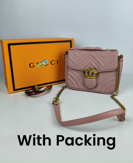 Gucci Handbag Pink Heart made in Italy