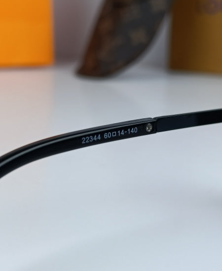 LV Sunglasses Black Shield LV035