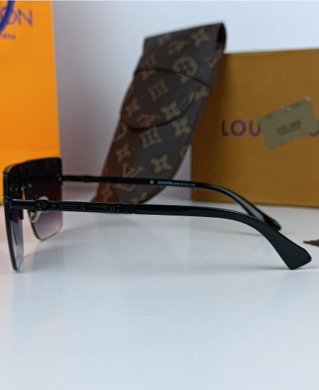 LV Sunglasses Black Shield LV035