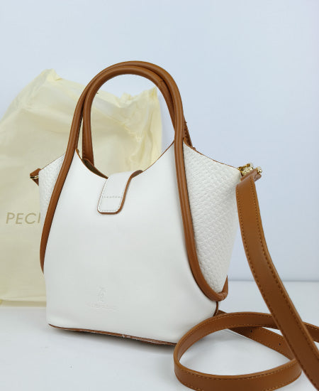 Pecker and Dige White Handbag