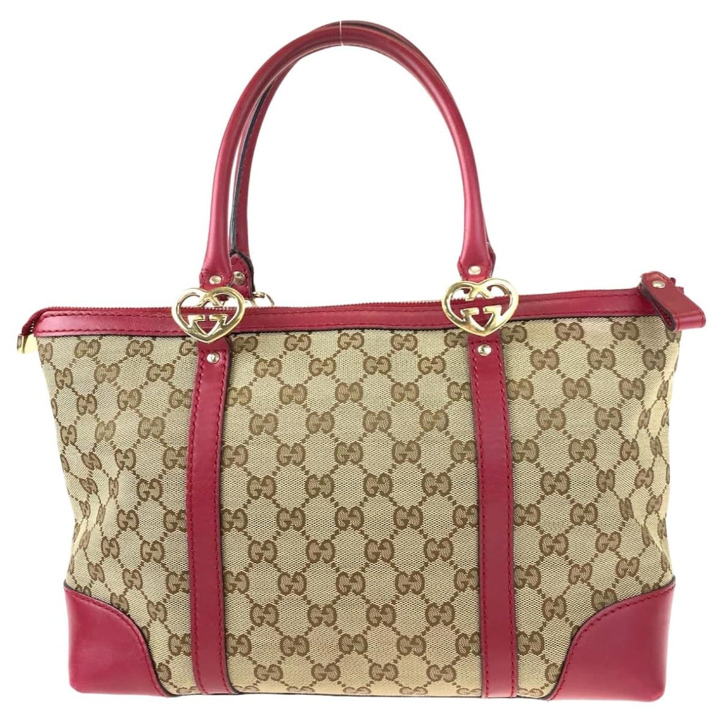 Gucci GG Canvas Lovely Tote Bag Red
