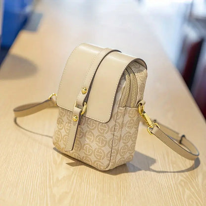 Women's Fashion Leather Crossbody Phone Bag – Small Shoulder Handbag & Wallet Combo