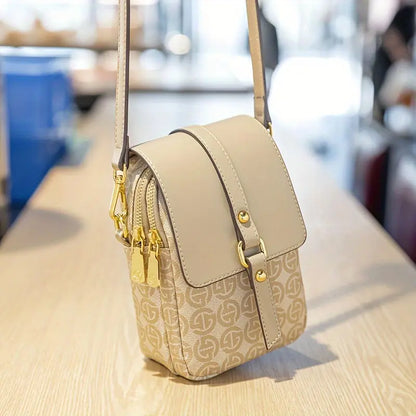 Women's Fashion Leather Crossbody Phone Bag – Small Shoulder Handbag & Wallet Combo