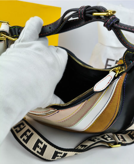 Fendi Grigio Multicolor Handbag Made in Italy Lot Imported