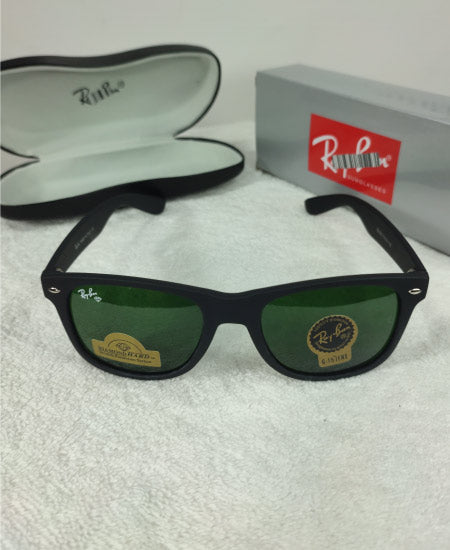RayBN16-Wayfarer Mate Black Green