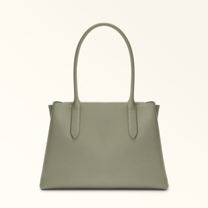 Furla Meridiana Large Leather Tote Bag – Elegant Structured Handbag for Everyday Use