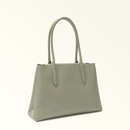 Furla Meridiana Large Leather Tote Bag – Elegant Structured Handbag for Everyday Use