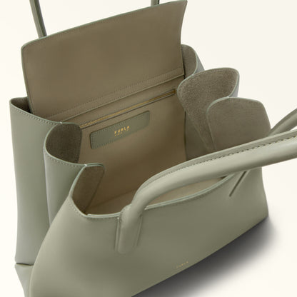 Furla Meridiana Large Leather Tote Bag – Elegant Structured Handbag for Everyday Use