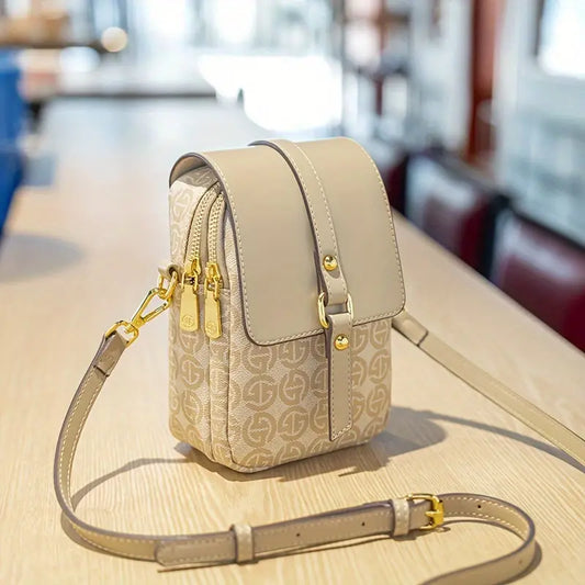 Women's Fashion Leather Crossbody Phone Bag – Small Shoulder Handbag & Wallet Combo